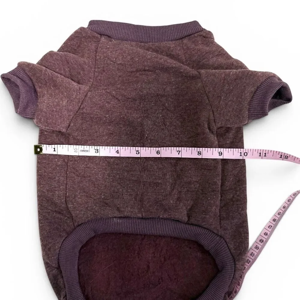 Fleece Dog Sweater Sweatshirt Burgundy Sz M